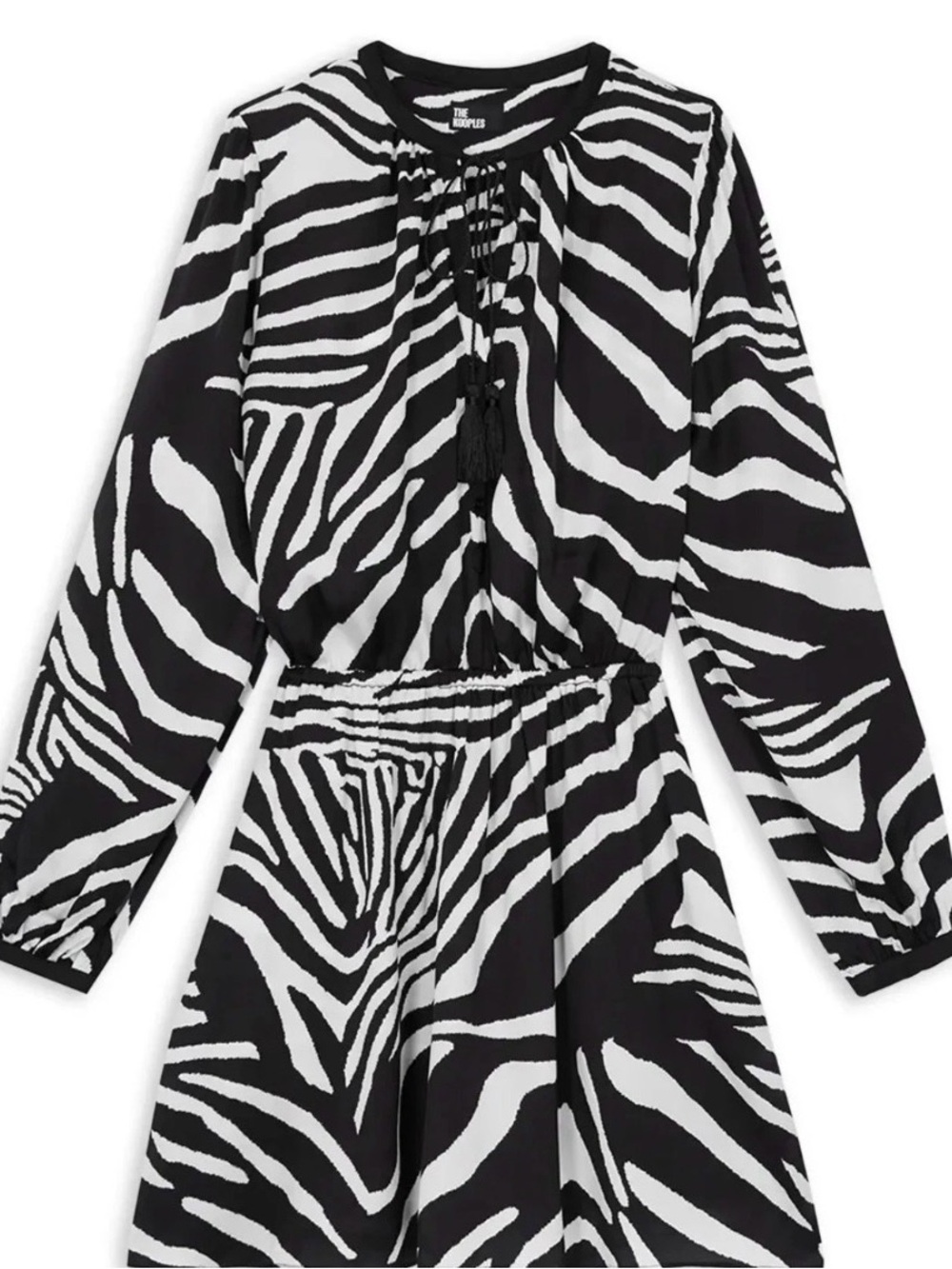 Kooples Paris zebra mini dress nwt $275 women’s size 4 - Picture 4 of 9